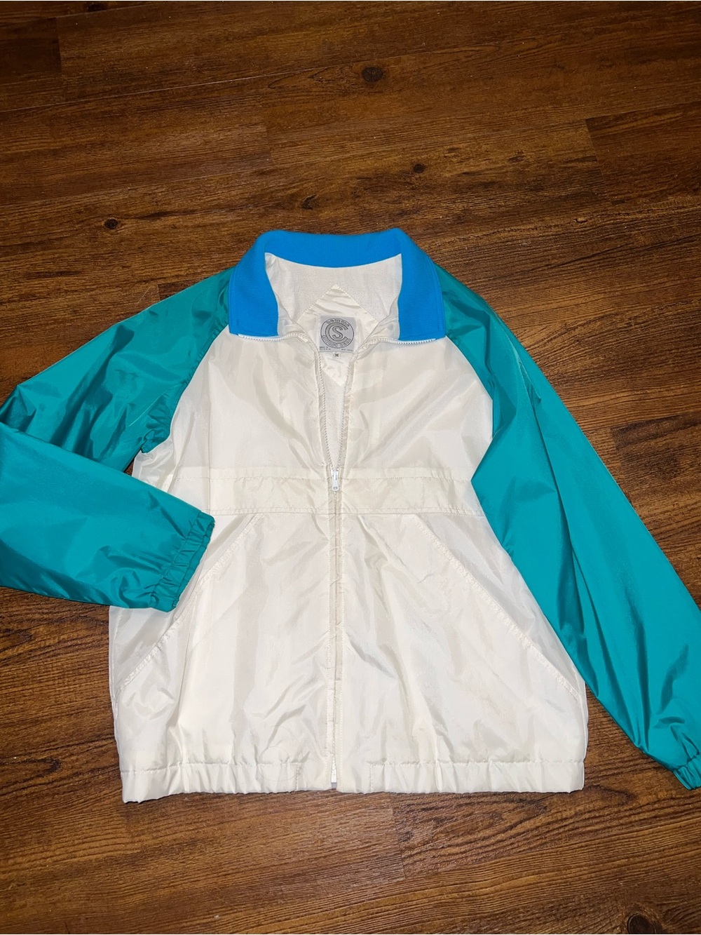 Retro Colorblock Track Jacket Athleisure 80’s Windbreaker 90’s Size M - Picture 2 of 13